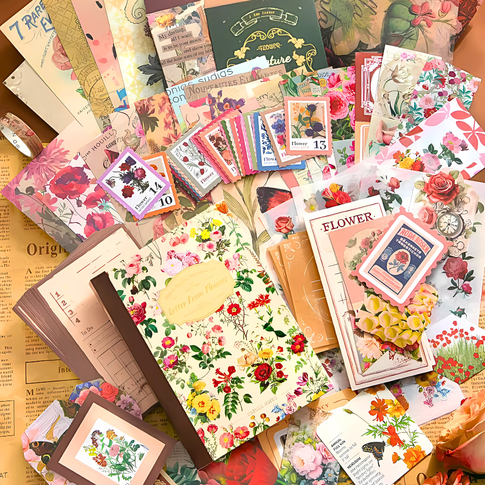 Letter from flowers დღიურის ნაკრები
