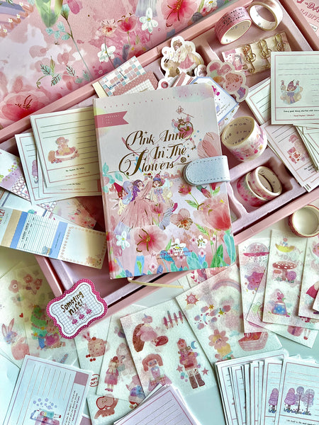 Pink Anne In The Flowers დიდი დღიურის ნაკრები