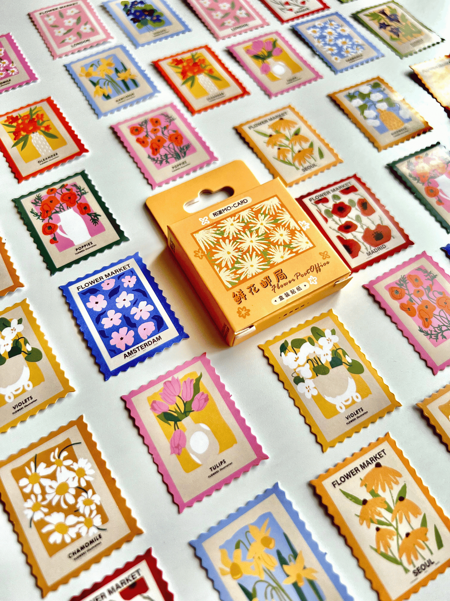 Sticker Flowers post office
