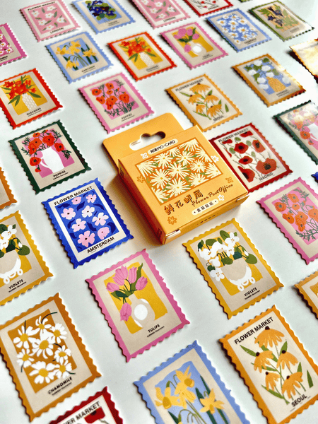 Sticker Flowers post office