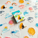 Weather sticker