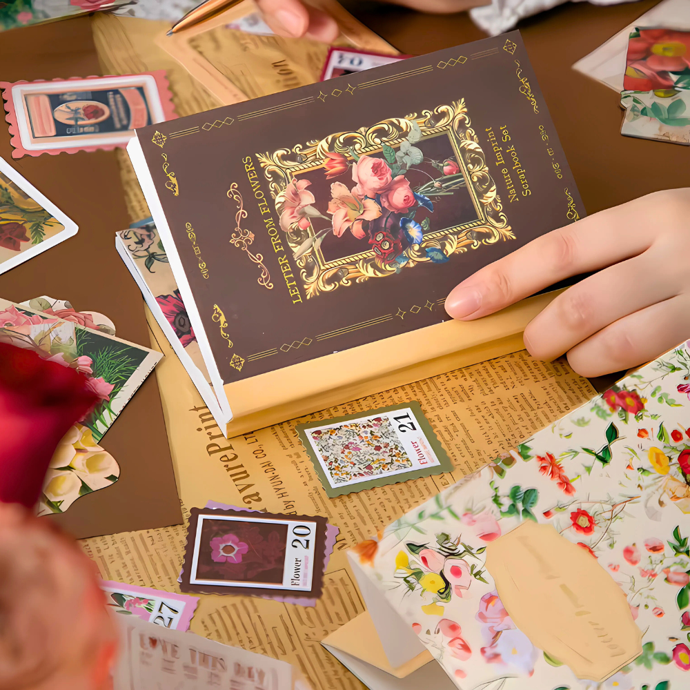 Letter from flowers დღიურის ნაკრები