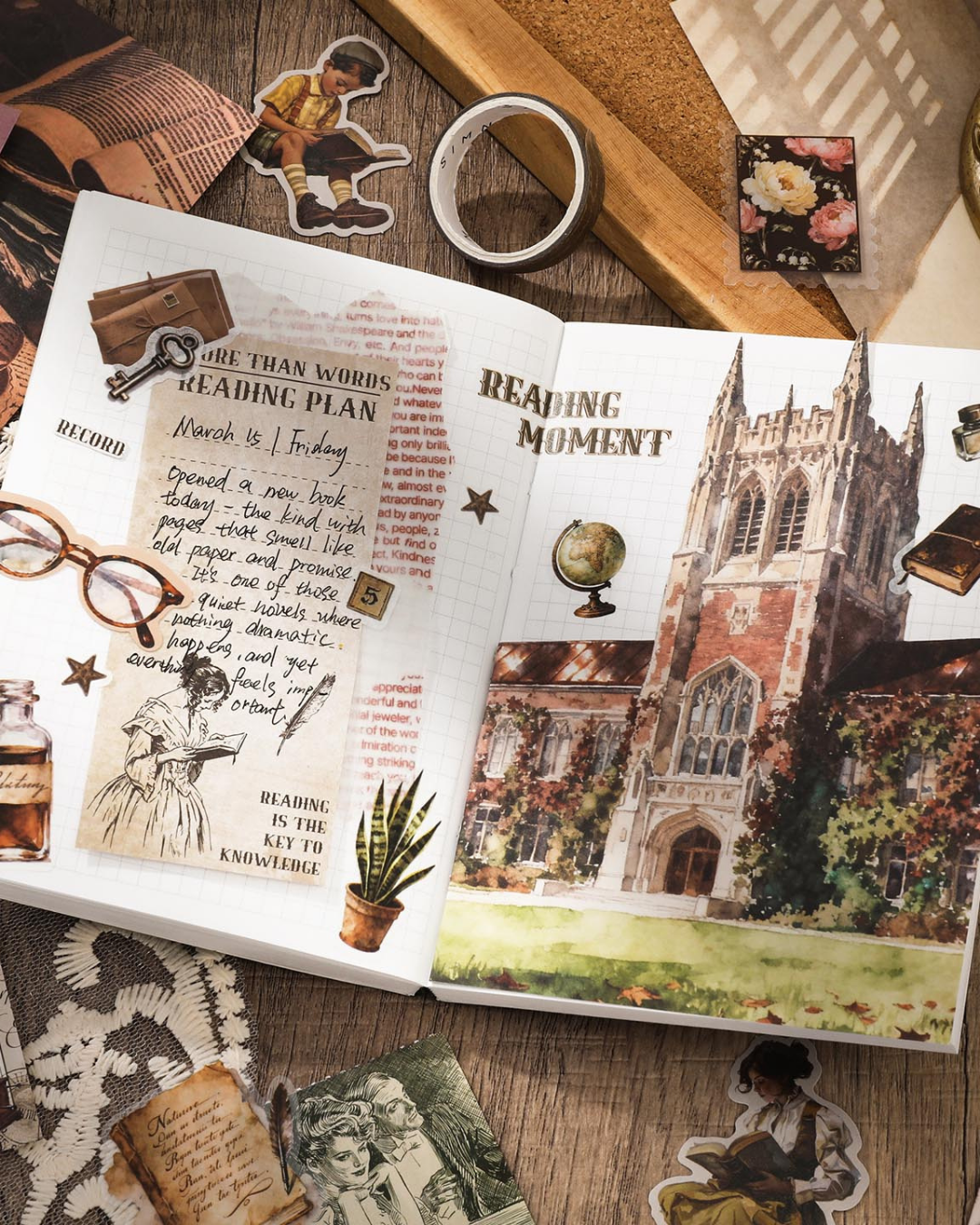 დღიურის ნაკრები Whispering Pages