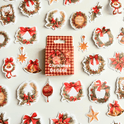 Christmas garland sticker