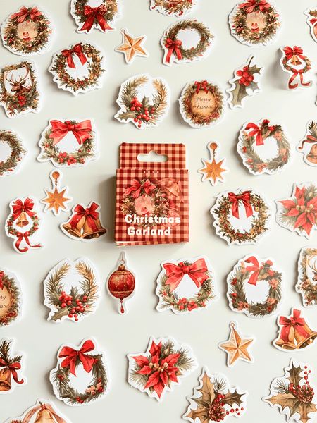 Christmas garland sticker