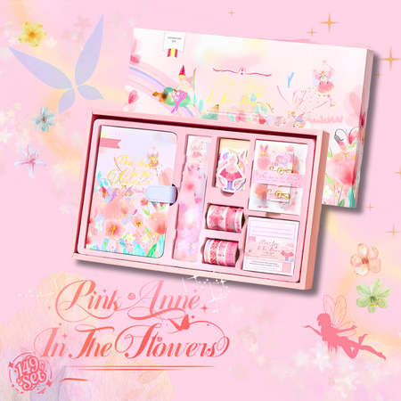 Pink Anne In The Flowers  დიდი დღიურის ნაკრები