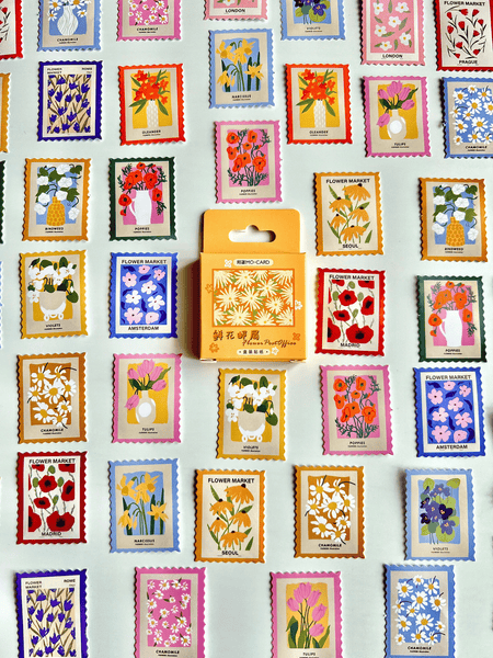 Sticker Flowers post office
